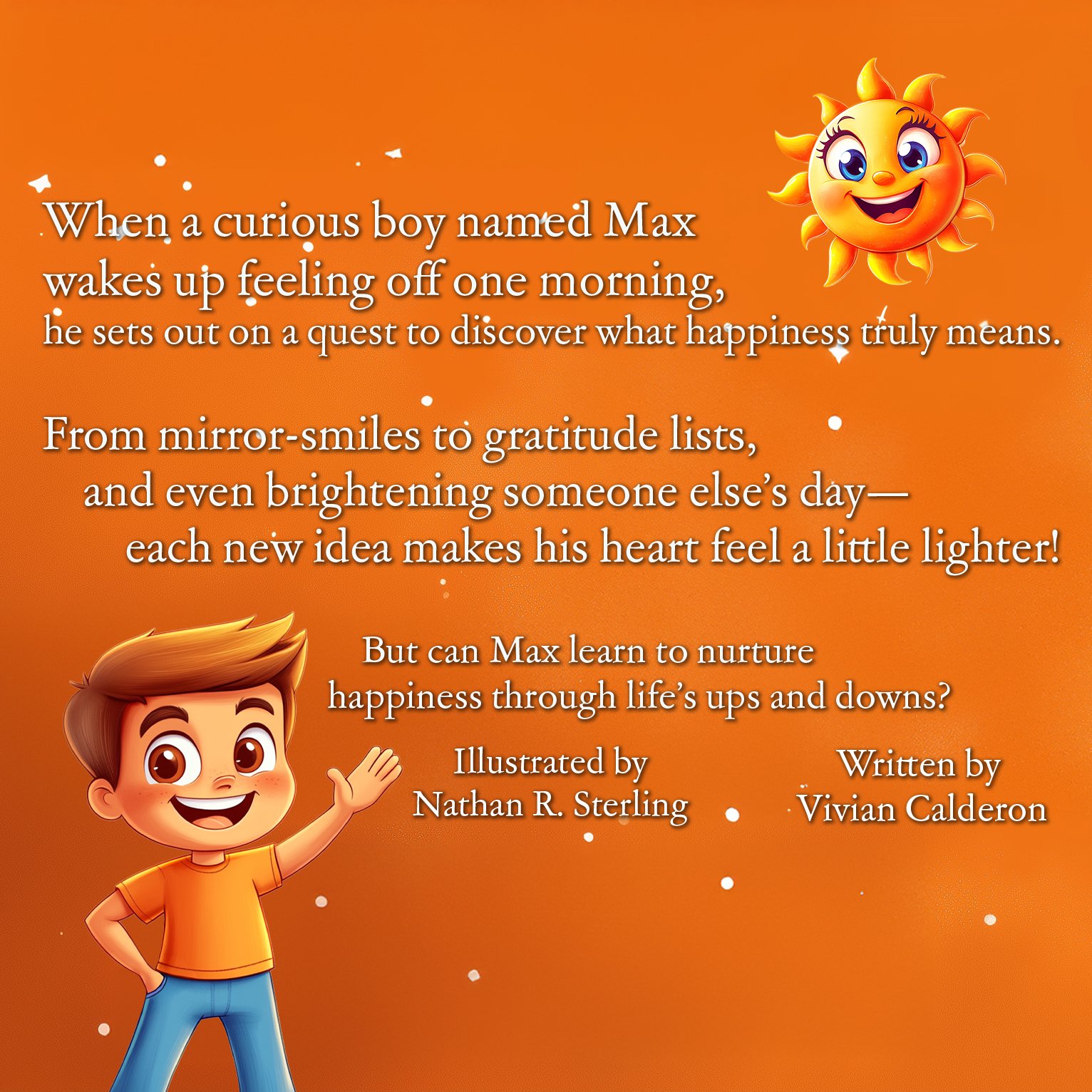 Max Learns About Happiness Book Back Cover